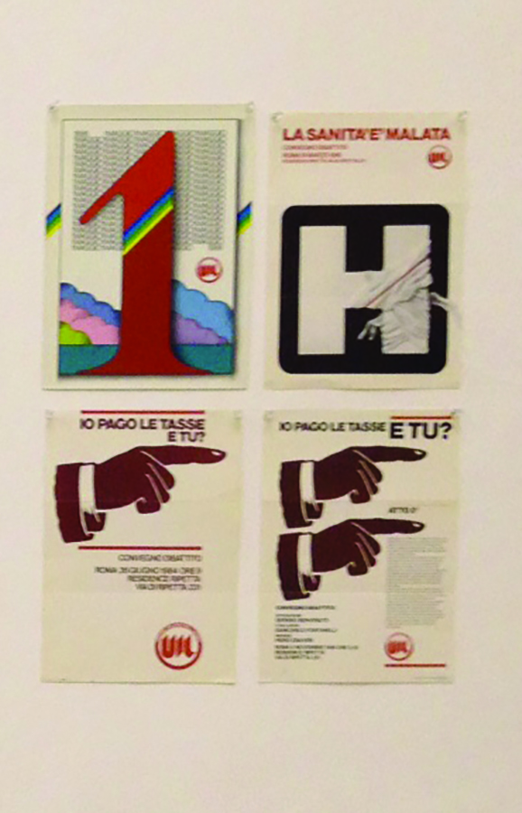 I manifesti della Uil in mostra a Milano