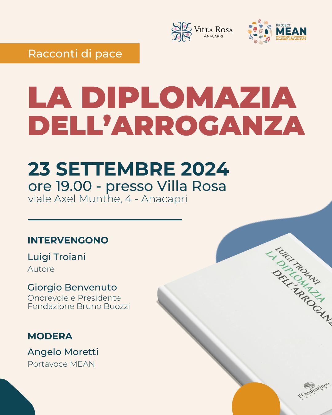 Luned 23 settembre 2024. Anacapri, ore 19.00, presentazione del libro di Luigi Troiani 