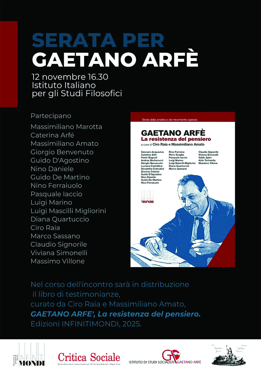 Mercoled� 12 novembre 2025. Napoli. Serata per Gaetano Arf�